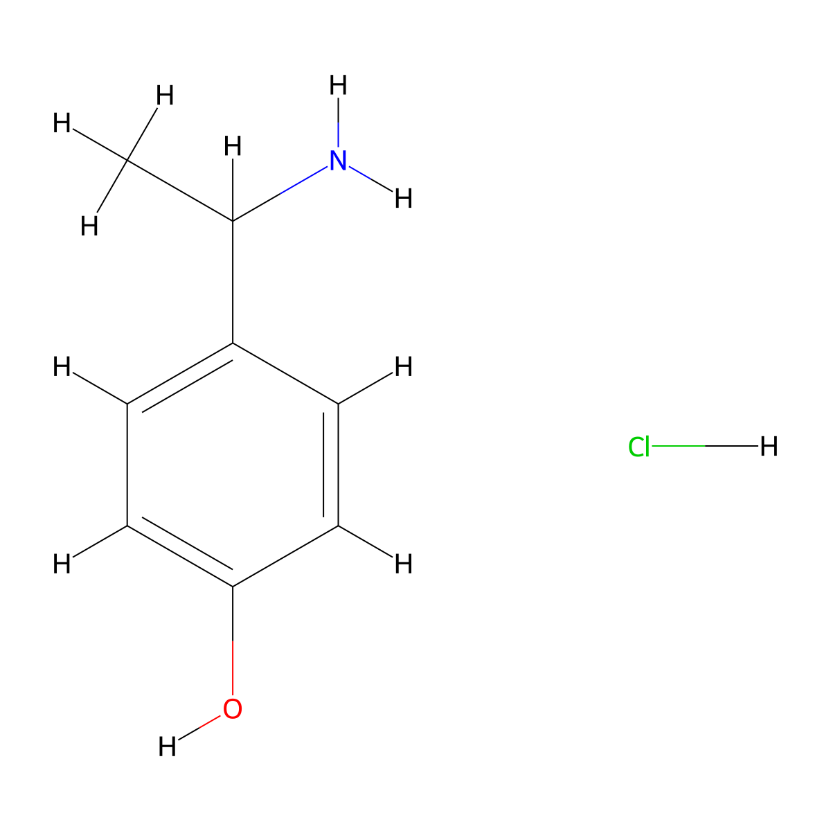 4-(1-Aminoethyl)phenol hydrochloride molecular structure, CAS 860767-47-1