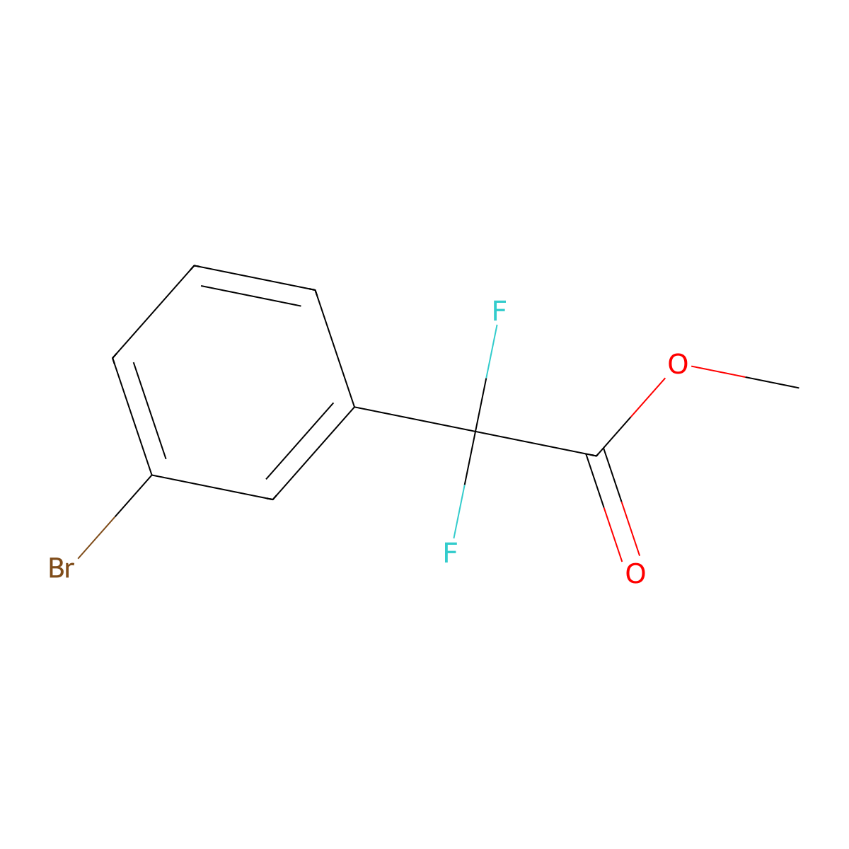 Methyl 2-(3-bromophenyl)-2,2-difluoroacetate molecular structure, CAS 860771-96-6