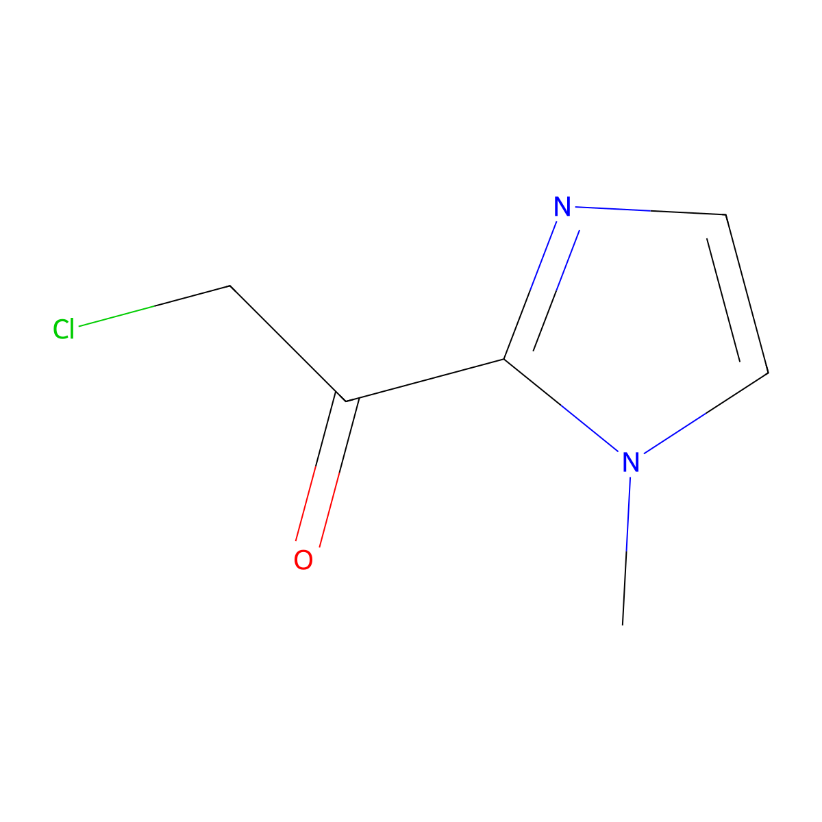 2-Chloro-1-(1-methyl-1H-imidazol-2-yl)ethanone molecular structure, CAS 860772-72-1