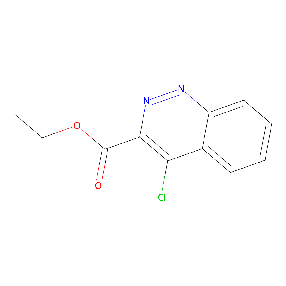 Ethyl 4-chlorocinnoline-3-carboxylate molecular structure, CAS 860776-85-8