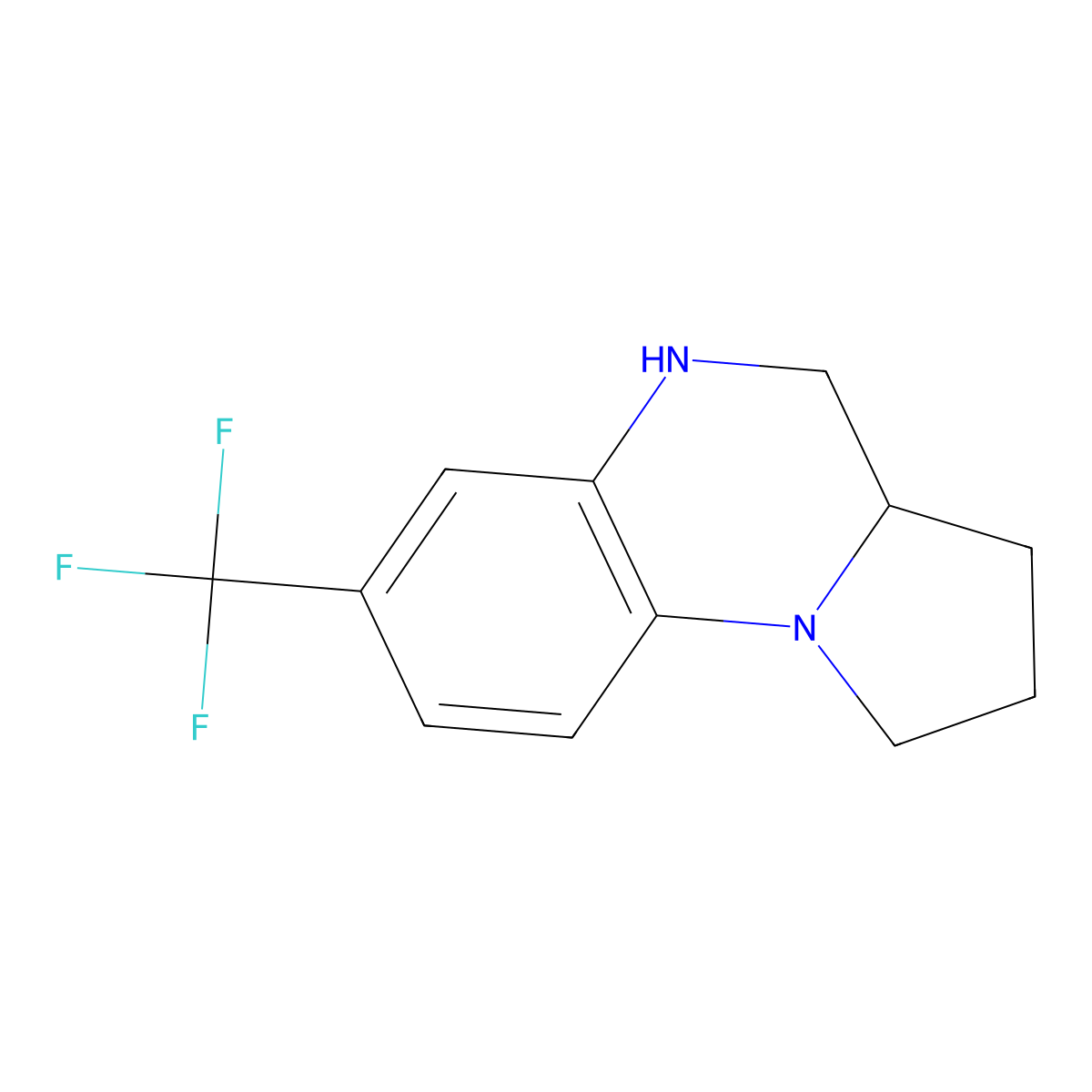 7-(Trifluoromethyl)-1,2,3,3a,4,5-hexahydropyrrolo[1,2-a]quinoxaline molecular structure, CAS 860783-80-8