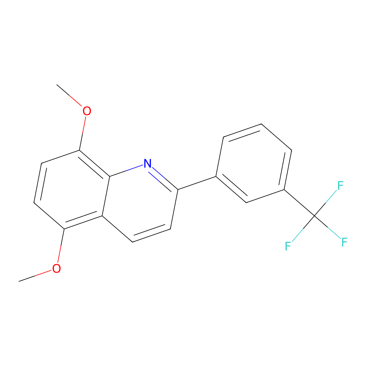 5,8-Dimethoxy-2-[3-(trifluoromethyl)phenyl]quinoline molecular structure, CAS 860783-87-5