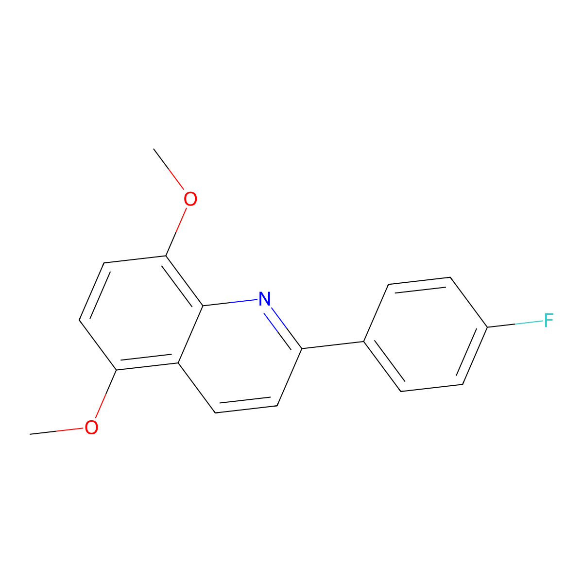 2-(4-Fluorophenyl)-5,8-dimethoxyquinoline molecular structure, CAS 860783-89-7