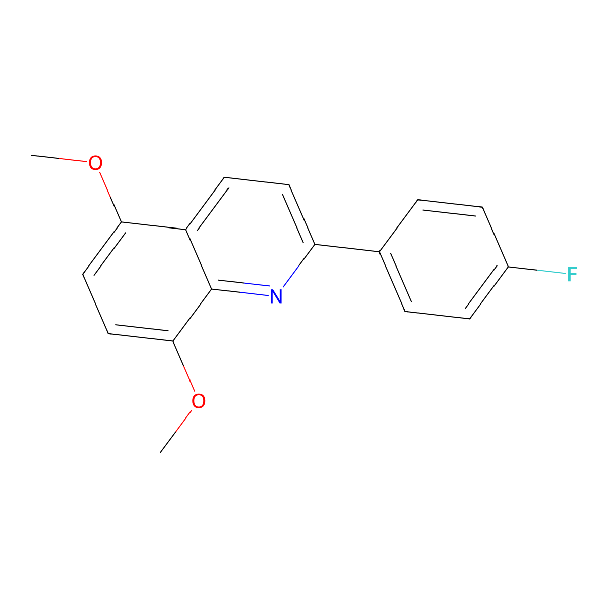 2-(4-Fluorophenyl)-5,8-dimethoxyquinoline molecular structure, CAS 860783-89-7