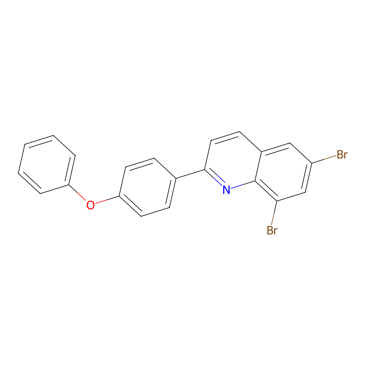 6,8-Dibromo-2-(4-phenoxyphenyl)quinoline molecular structure, CAS 860783-90-0