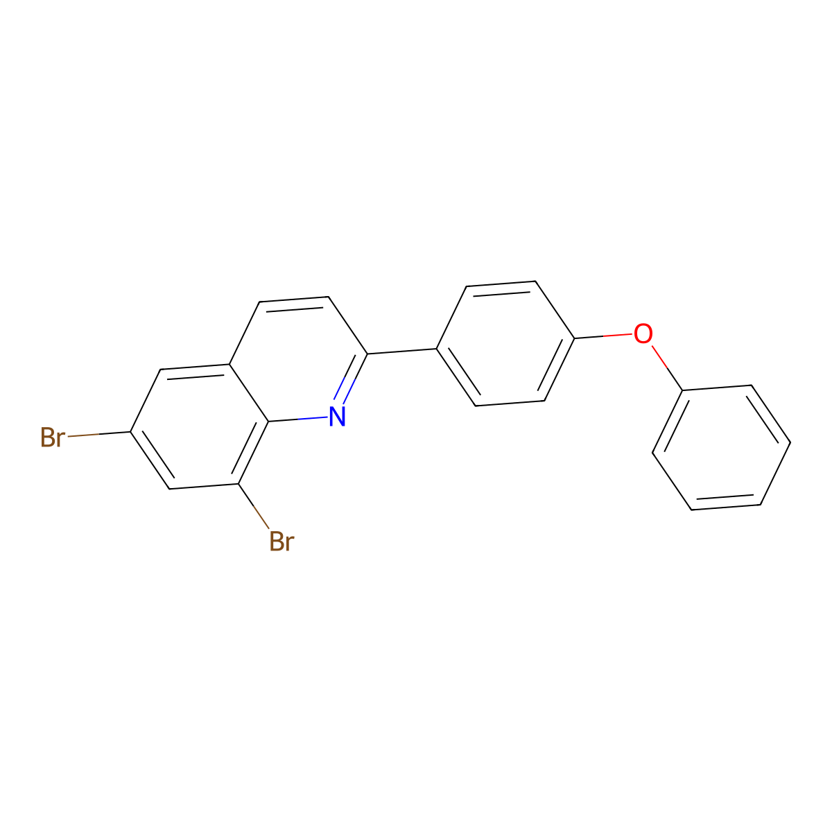 6,8-Dibromo-2-(4-phenoxyphenyl)quinoline molecular structure, CAS 860783-90-0