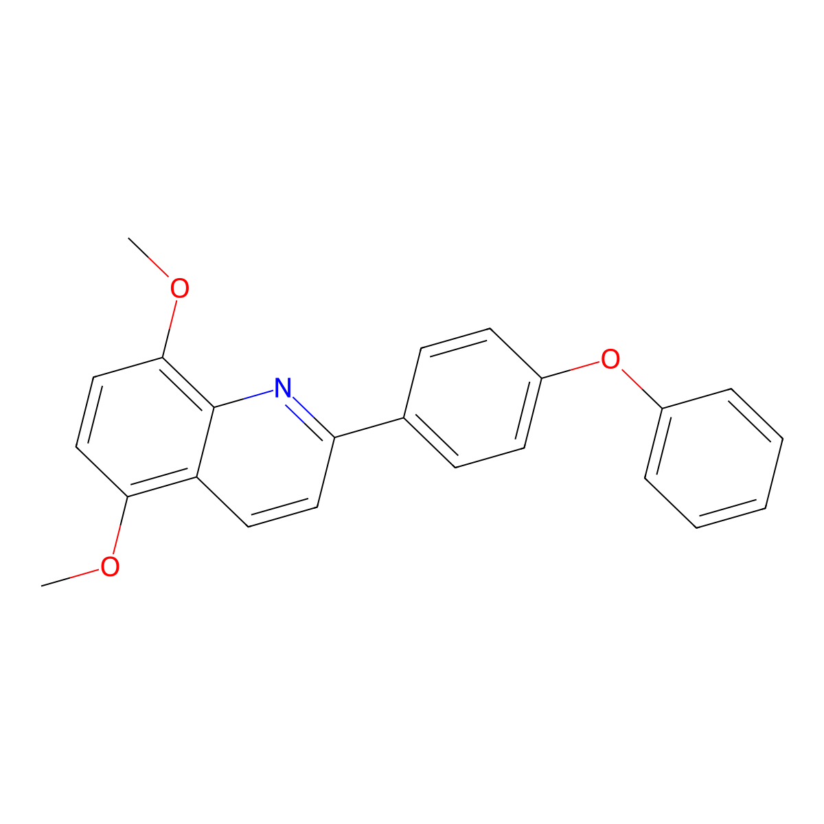 5,8-Dimethoxy-2-(4-phenoxyphenyl)quinoline molecular structure, CAS 860783-91-1