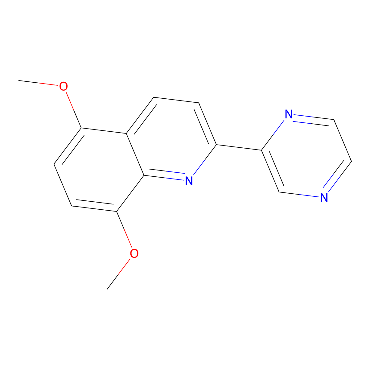 5-Methoxy-2-(2-pyrazinyl)-8-quinolinyl methyl ether molecular structure, CAS 860783-98-8