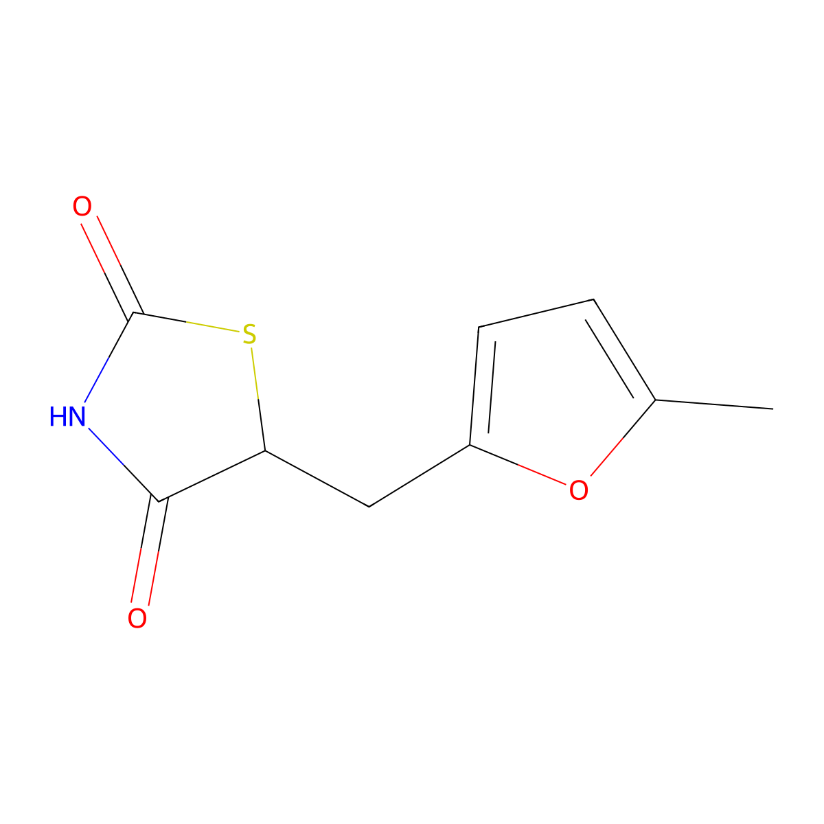 5-[(5-Methylfuran-2-yl)methyl]-1,3-thiazolidine-2,4-dione molecular structure, CAS 860784-01-6
