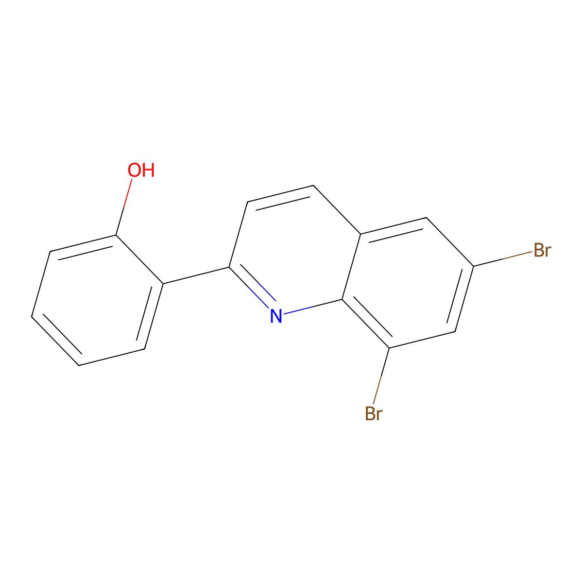 2-(6,8-Dibromoquinolin-2-yl)phenol molecular structure, CAS 860784-08-3