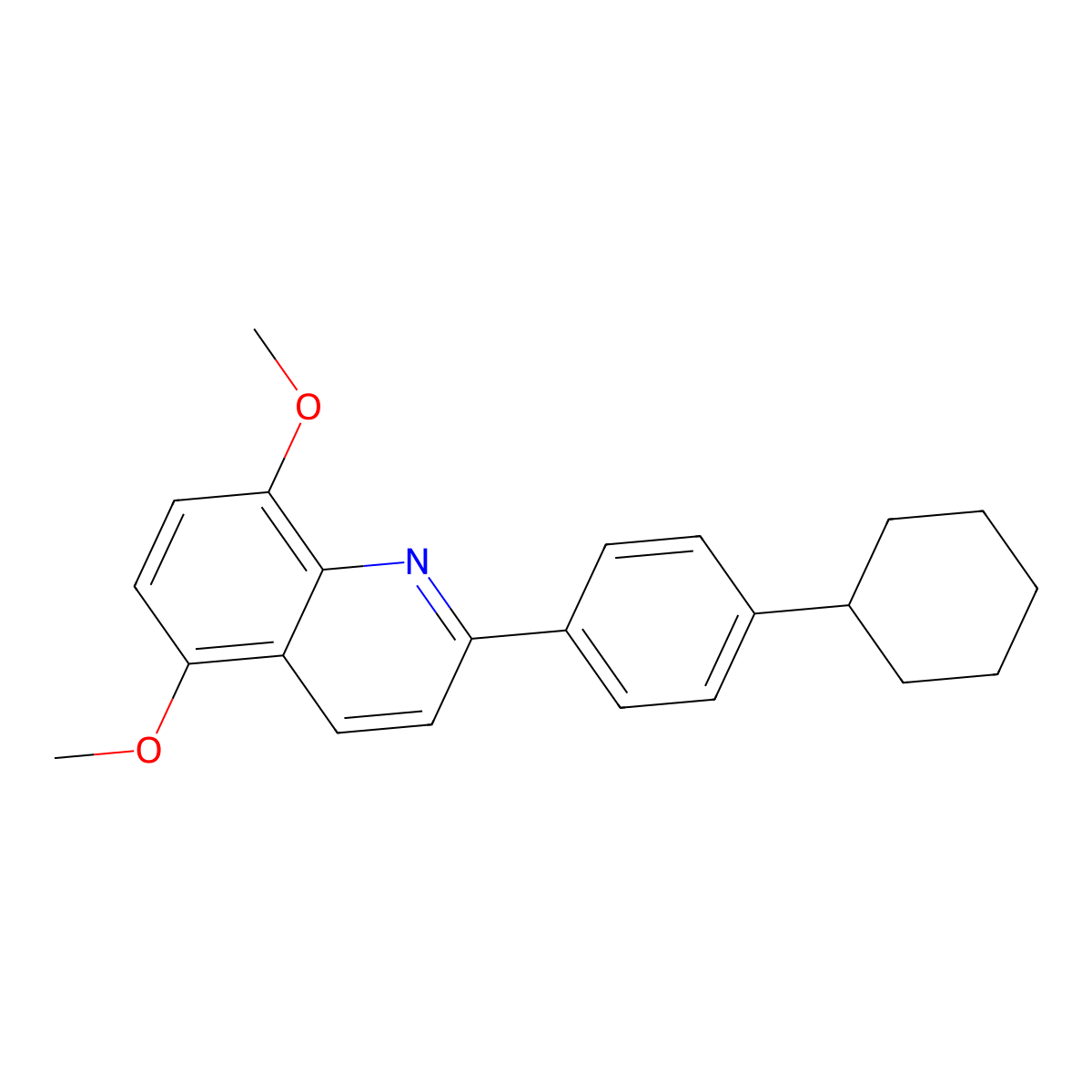 2-(4-Cyclohexylphenyl)-5,8-dimethoxyquinoline molecular structure, CAS 860784-10-7