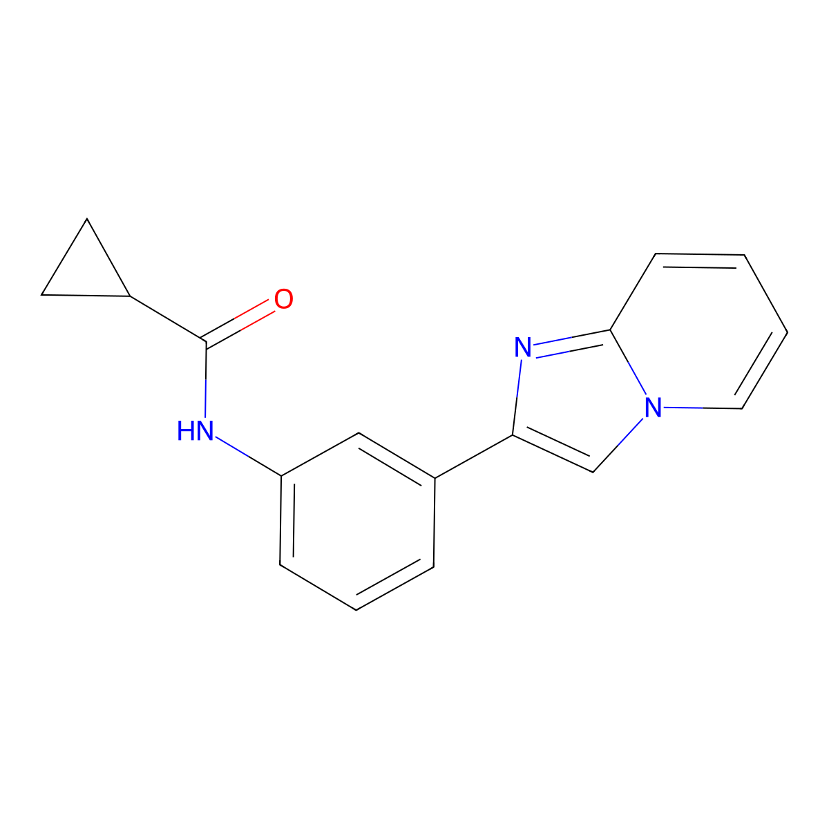 N-(3-imidazo[1,2-a]pyridin-2-ylphenyl)cyclopropanecarboxamide molecular structure, CAS 860784-19-6