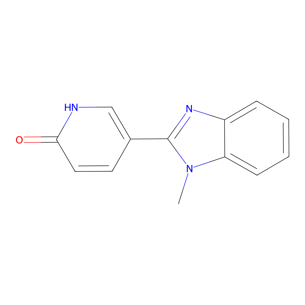 5-(1-methyl-1H-1,3-benzimidazol-2-yl)-2(1H)-pyridinone molecular structure, CAS 860784-69-6