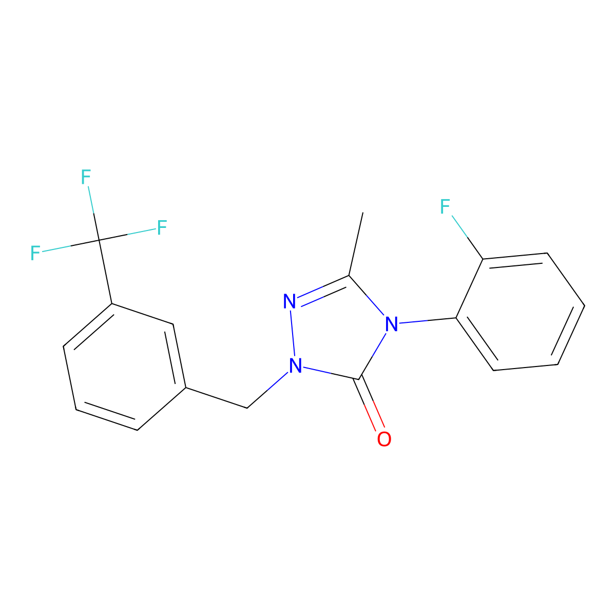 4-(2-fluorophenyl)-5-methyl-2-[3-(trifluoromethyl)benzyl]-2,4-dihydro-3H-1,2,4-triazol-3-one molecular structure, CAS 860784-86-7