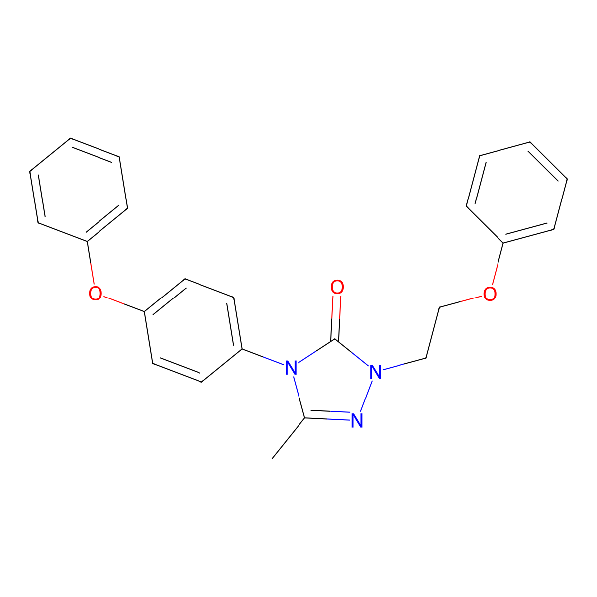 5-methyl-2-(2-phenoxyethyl)-4-(4-phenoxyphenyl)-2,4-dihydro-3H-1,2,4-triazol-3-one molecular structure, CAS 860784-89-0
