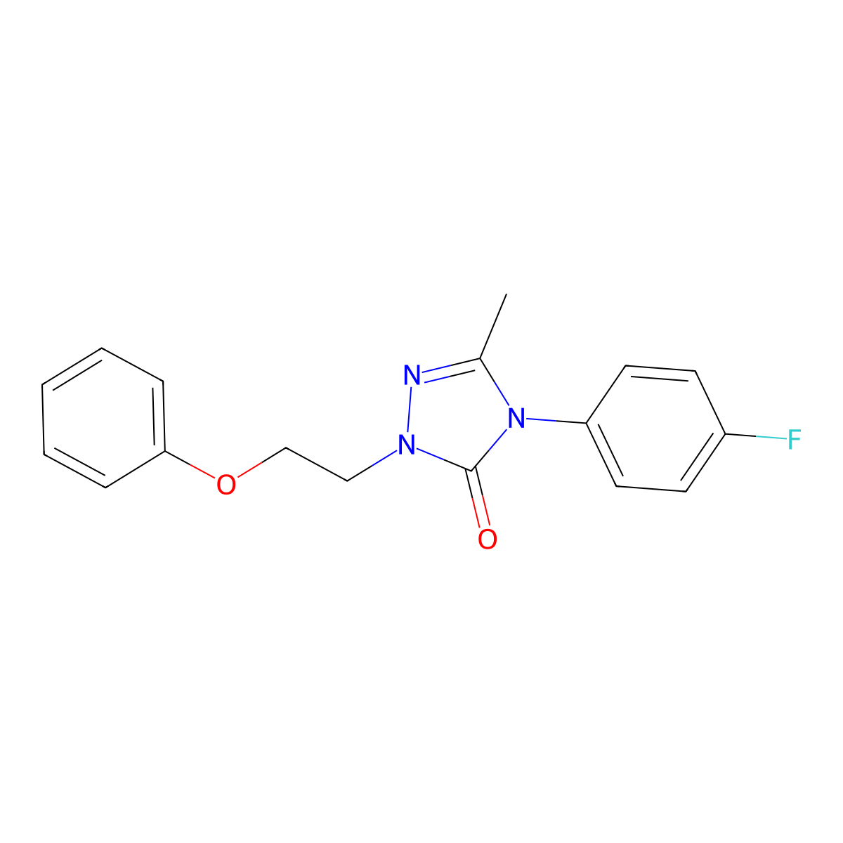 4-(4-fluorophenyl)-5-methyl-2-(2-phenoxyethyl)-2,4-dihydro-3H-1,2,4-triazol-3-one molecular structure, CAS 860784-98-1