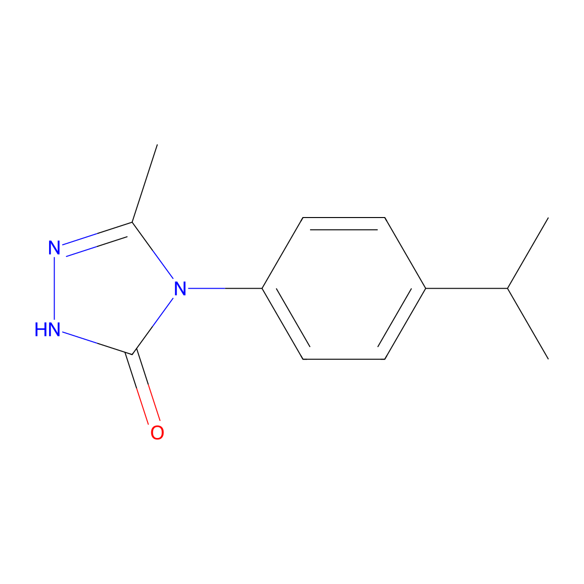 4-(4-isopropylphenyl)-5-methyl-2,4-dihydro-3H-1,2,4-triazol-3-one molecular structure, CAS 860785-07-5