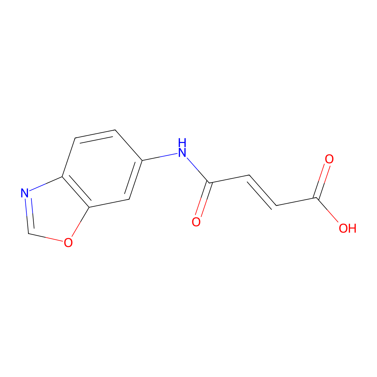 (E)-4-(1,3-benzoxazol-6-ylamino)-4-oxo-2-butenoic acid molecular structure, CAS 860785-22-4