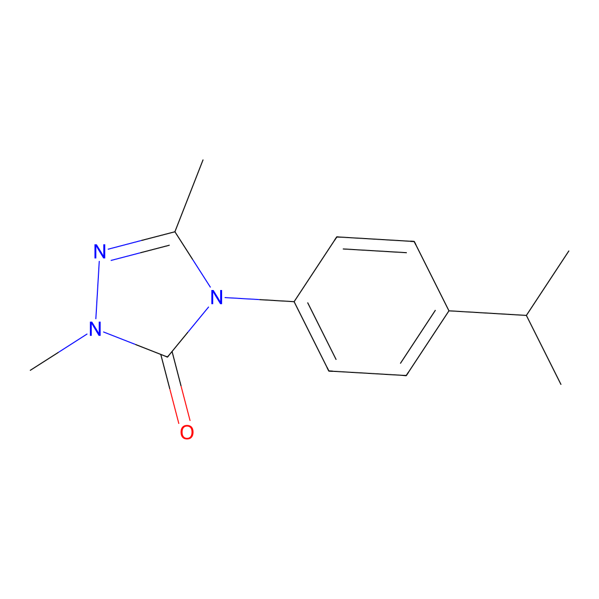 4-(4-isopropylphenyl)-2,5-dimethyl-2,4-dihydro-3H-1,2,4-triazol-3-one molecular structure, CAS 860785-26-8