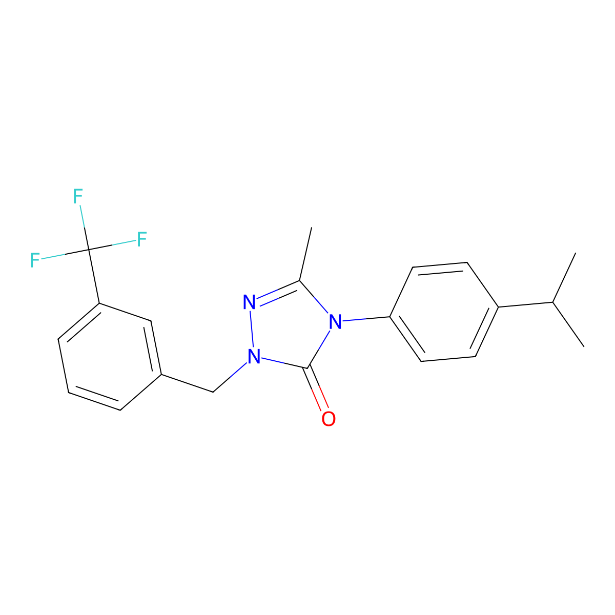 4-(4-isopropylphenyl)-5-methyl-2-[3-(trifluoromethyl)benzyl]-2,4-dihydro-3H-1,2,4-triazol-3-one molecular structure, CAS 860785-32-6