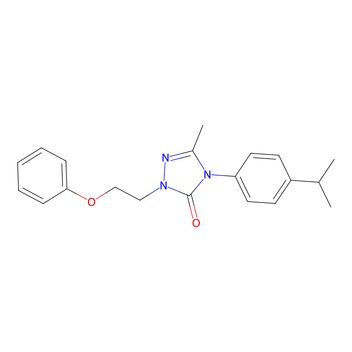 4-(4-isopropylphenyl)-5-methyl-2-(2-phenoxyethyl)-2,4-dihydro-3H-1,2,4-triazol-3-one molecular structure, CAS 860785-34-8