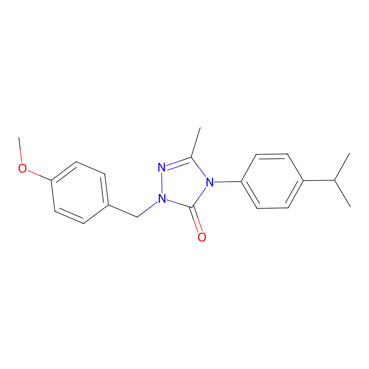 4-(4-isopropylphenyl)-2-(4-methoxybenzyl)-5-methyl-2,4-dihydro-3H-1,2,4-triazol-3-one molecular structure, CAS 860785-35-9