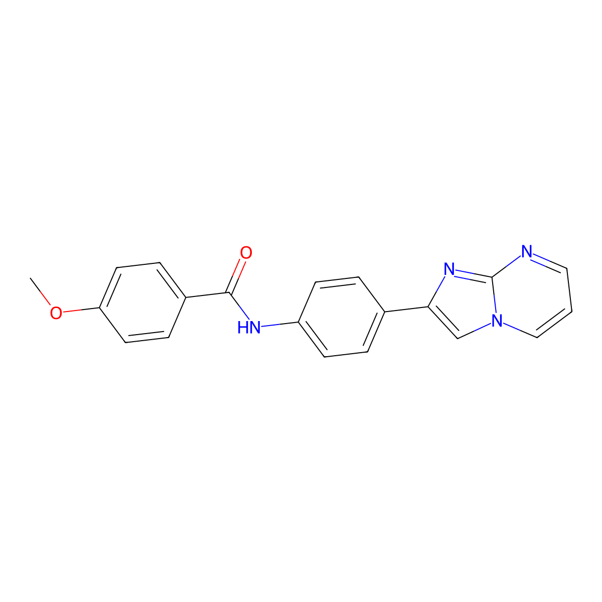 N-(4-{imidazo[1,2-a]pyrimidin-2-yl}phenyl)-4-methoxybenzamide molecular structure, CAS 860785-37-1