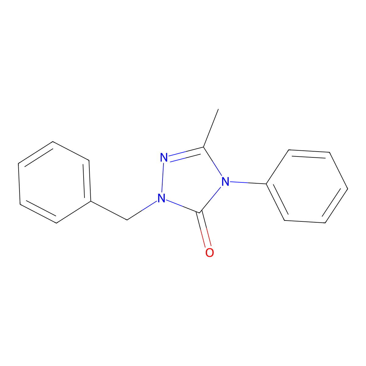 2-Benzyl-5-methyl-4-phenyl-1,2,4-triazol-3-one molecular structure, CAS 860785-44-0