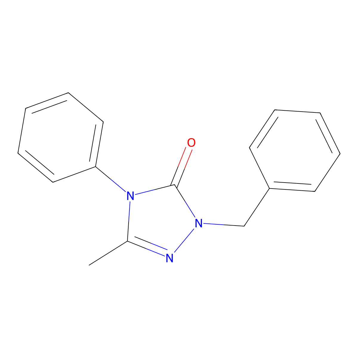 2-Benzyl-5-methyl-4-phenyl-1,2,4-triazol-3-one molecular structure, CAS 860785-44-0