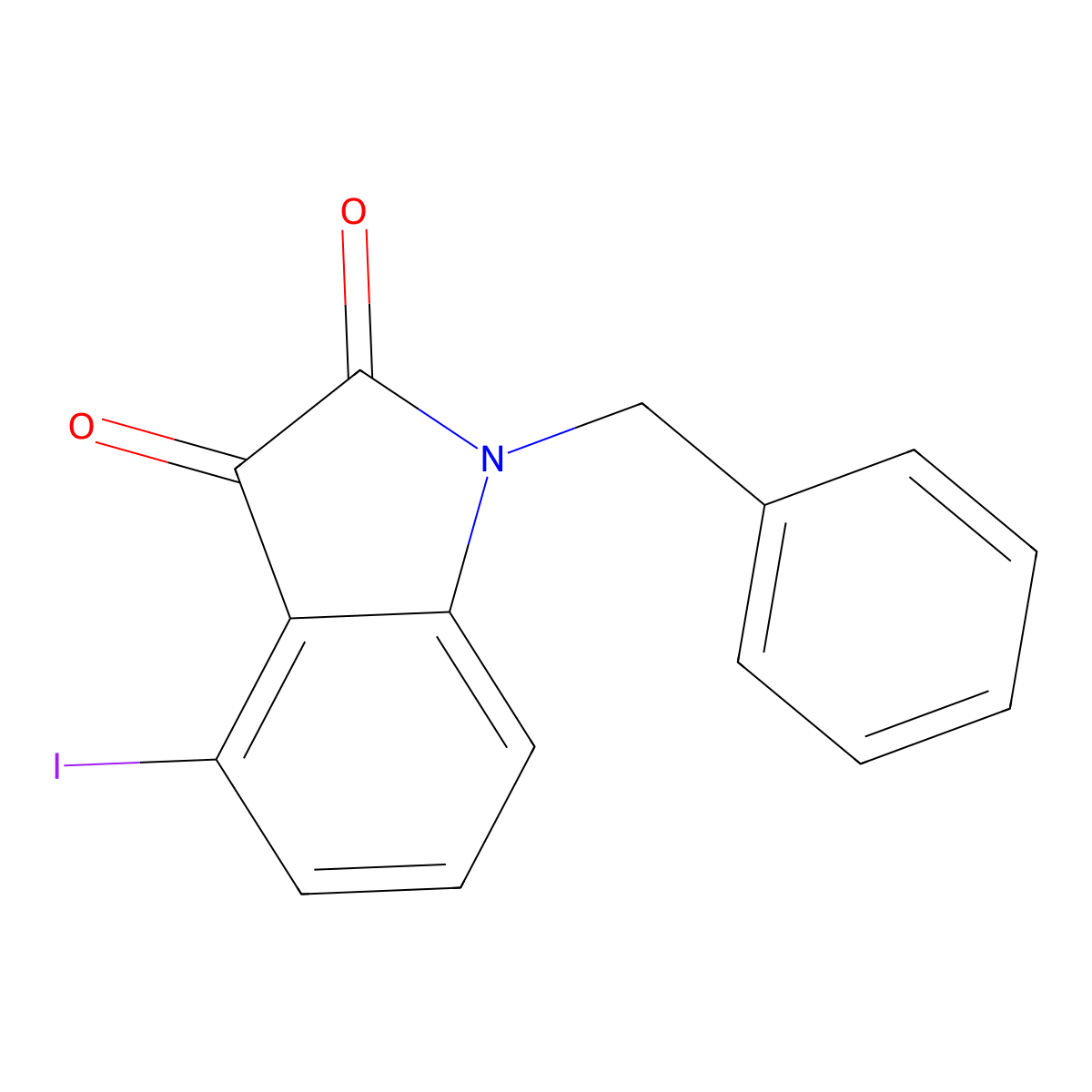 1-Benzyl-4-iodoindole-2,3-dione molecular structure, CAS 860785-49-5