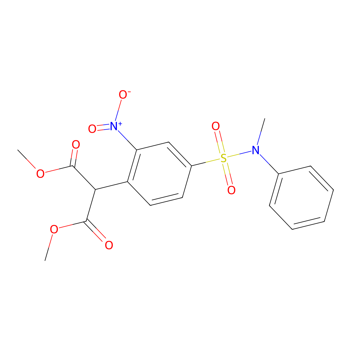 Dimethyl 2-{4-[(methylanilino)sulfonyl]-2-nitrophenyl}malonate molecular structure, CAS 860785-56-4