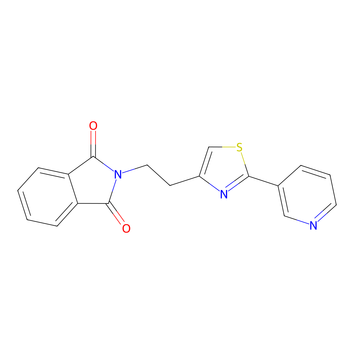 2-[2-(2-Pyridin-3-yl-1,3-thiazol-4-yl)ethyl]isoindole-1,3-dione molecular structure, CAS 860785-67-7
