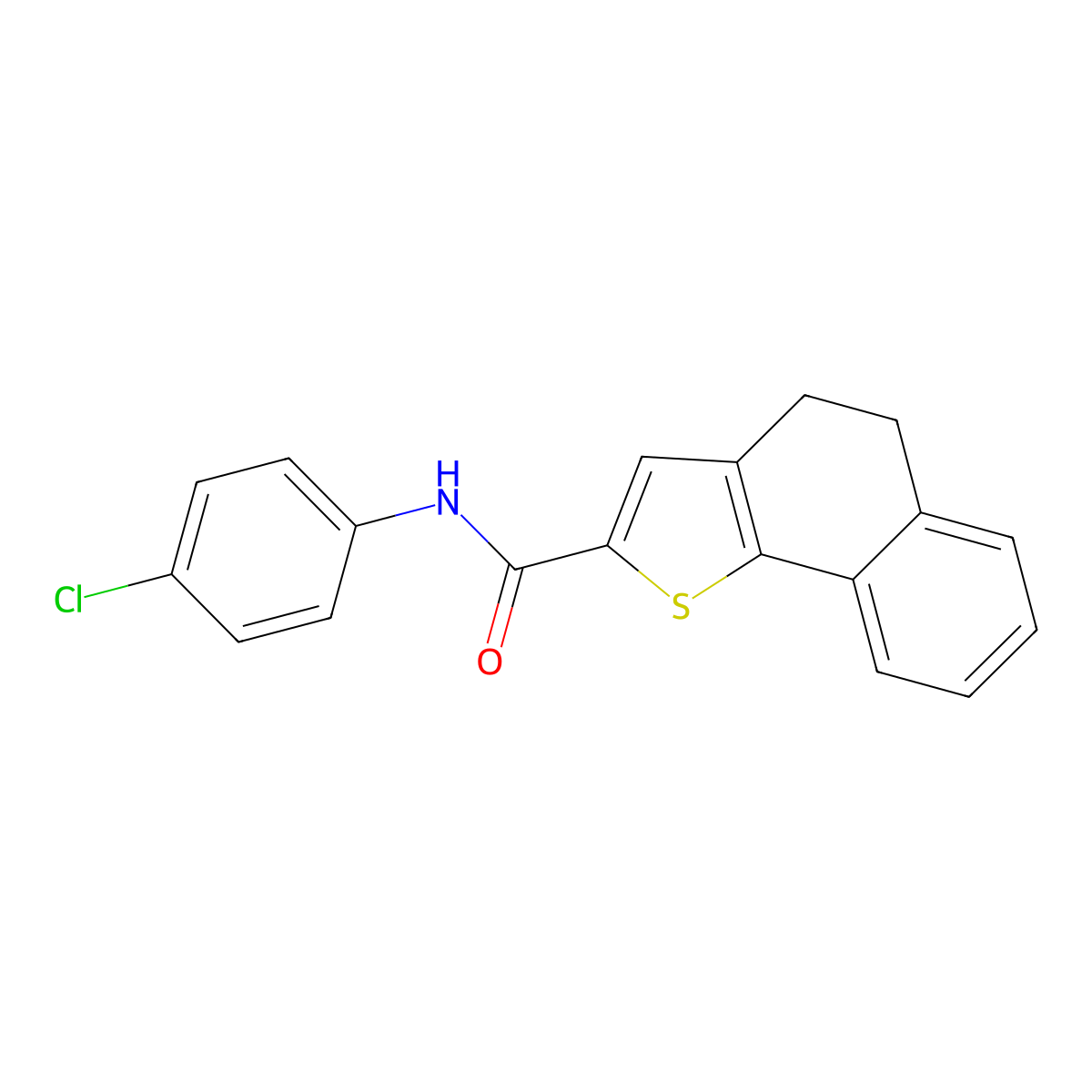 N-(4-chlorophenyl)-4,5-dihydronaphtho[1,2-b]thiophene-2-carboxamide molecular structure, CAS 860785-82-6