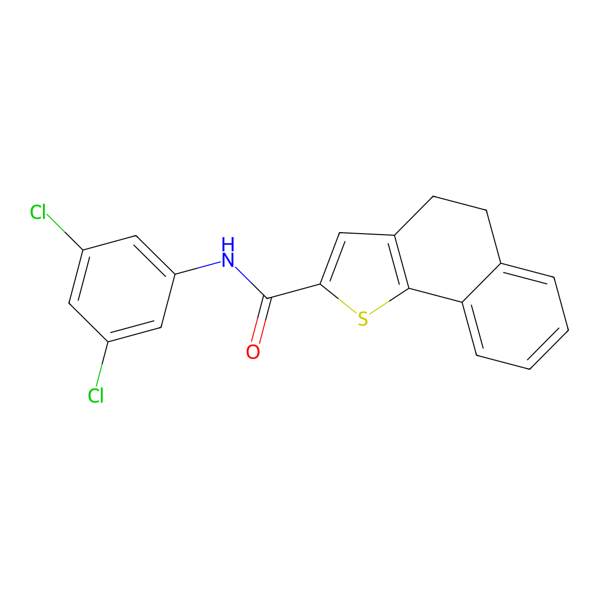 N-(3,5-dichlorophenyl)-4,5-dihydronaphtho[1,2-b]thiophene-2-carboxamide molecular structure, CAS 860785-83-7