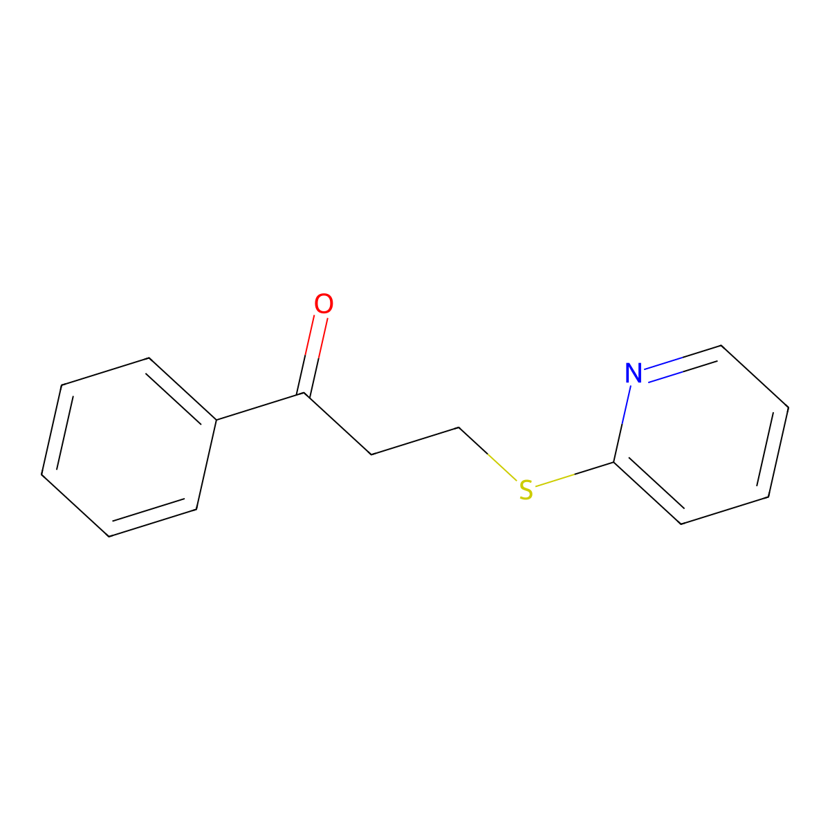 1-Phenyl-3-(2-pyridinylsulfanyl)-1-propanone molecular structure, CAS 860785-88-2