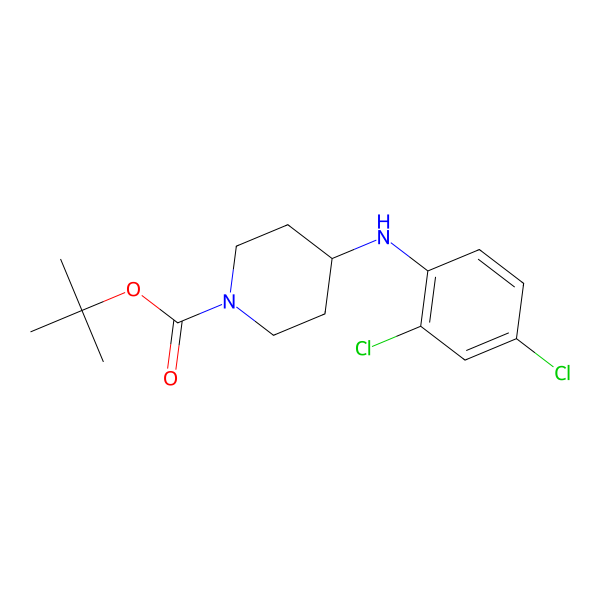 tert-butyl 4-(2,4-dichloroanilino)tetrahydro-1(2H)-pyridinecarboxylate molecular structure, CAS 860785-94-0