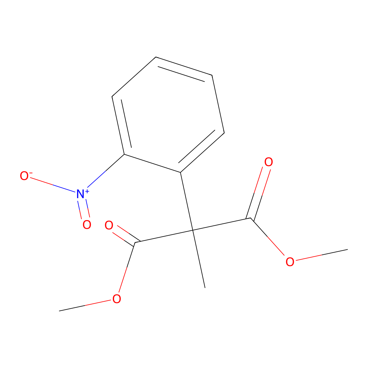 Dimethyl 2-methyl-2-(2-nitrophenyl)malonate molecular structure, CAS 860786-10-3