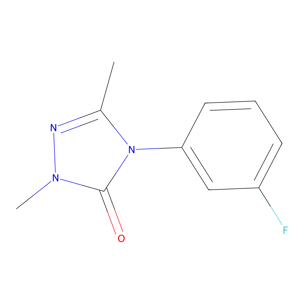 4-(3-Fluorophenyl)-1,3-dimethyl-1H-1,2,4-triazol-5(4H)-one molecular structure, CAS 860786-18-1