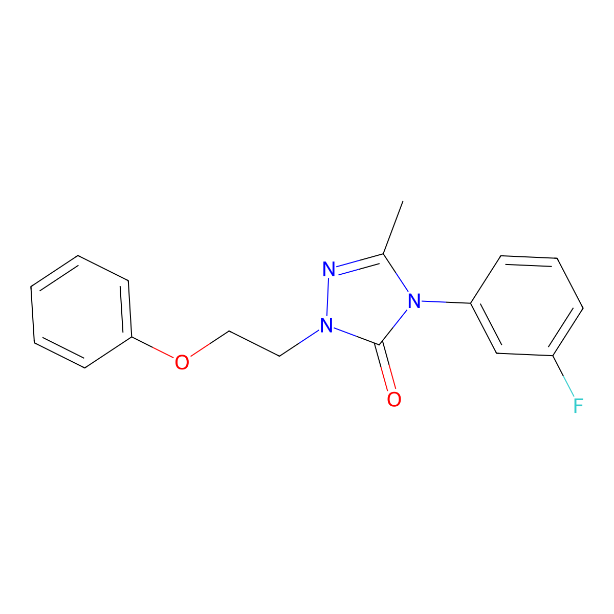 4-(3-fluorophenyl)-5-methyl-2-(2-phenoxyethyl)-2,4-dihydro-3H-1,2,4-triazol-3-one molecular structure, CAS 860786-25-0