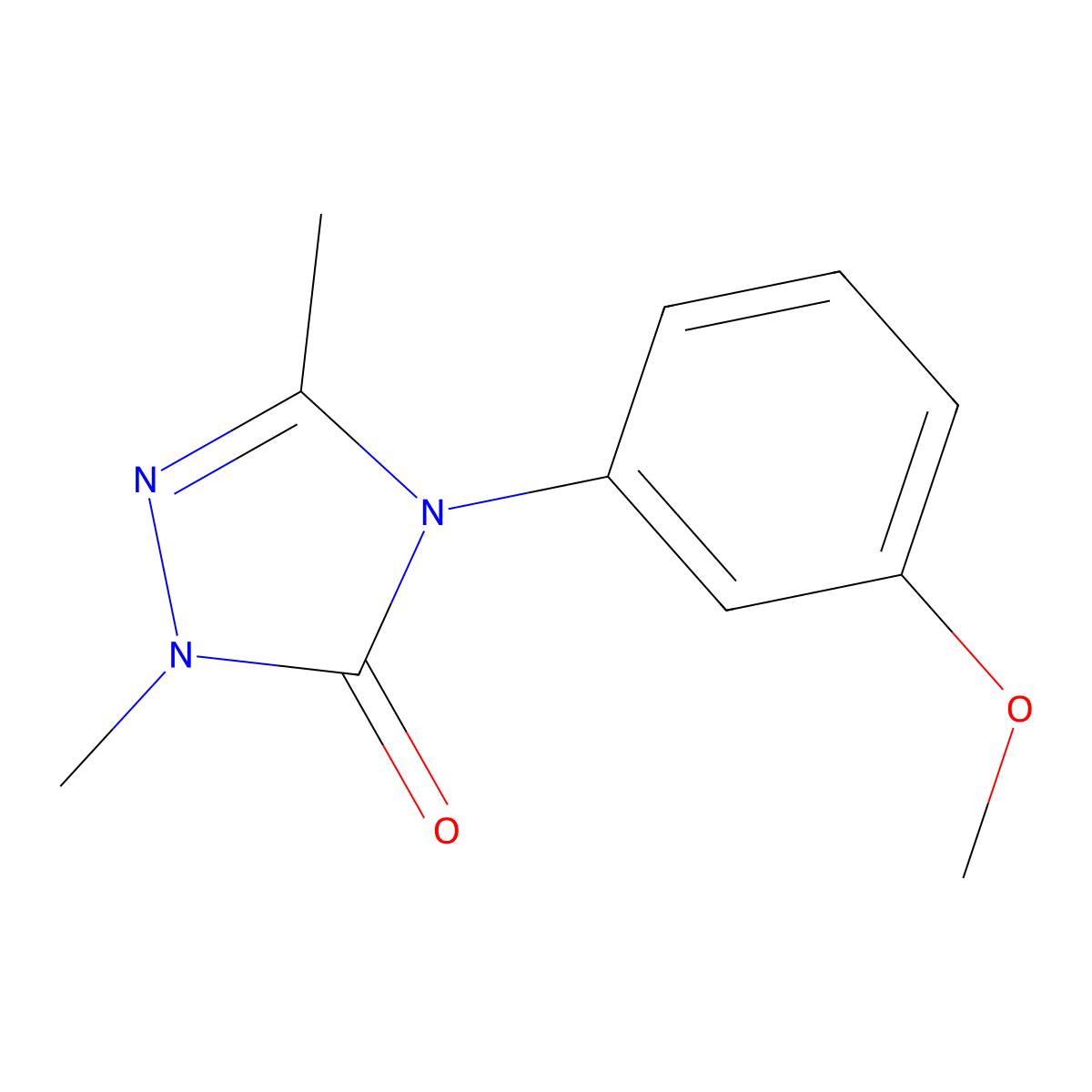 4-(3-methoxyphenyl)-2,5-dimethyl-2,4-dihydro-3H-1,2,4-triazol-3-one molecular structure, CAS 860786-26-1