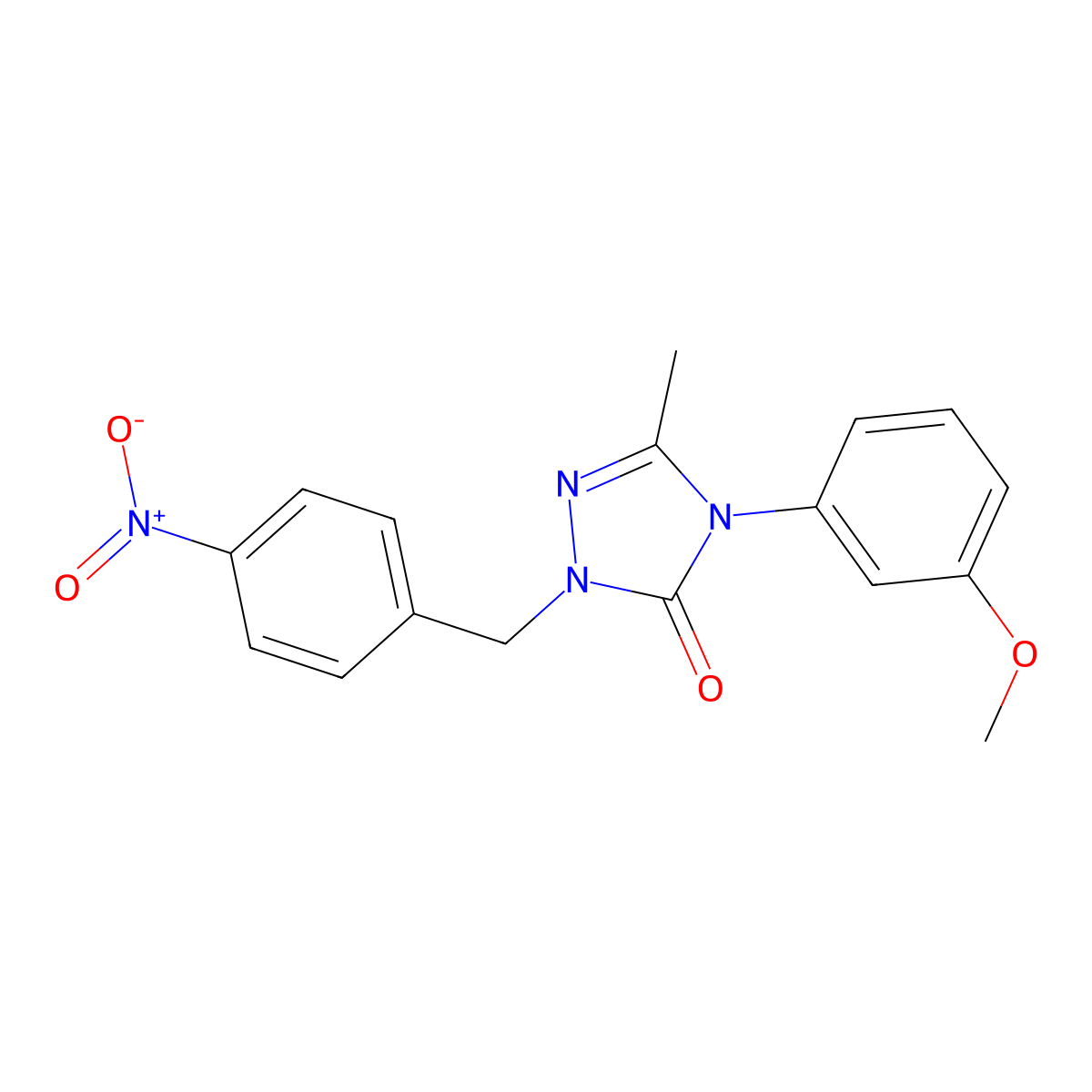 4-(3-methoxyphenyl)-5-methyl-2-(4-nitrobenzyl)-2,4-dihydro-3H-1,2,4-triazol-3-one molecular structure, CAS 860786-27-2