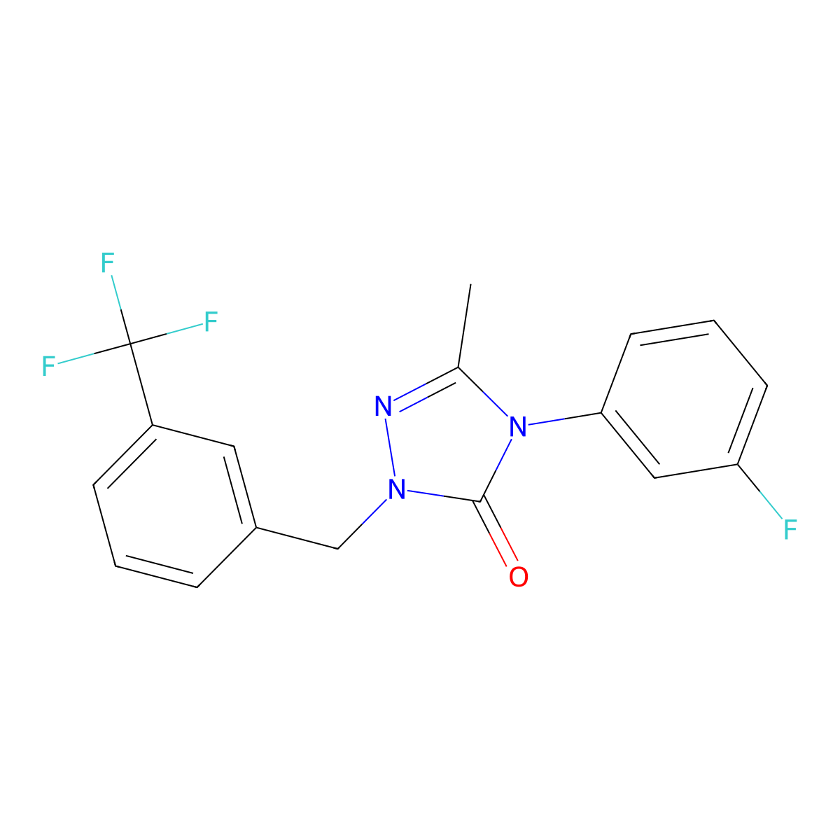 4-(3-fluorophenyl)-5-methyl-2-[3-(trifluoromethyl)benzyl]-2,4-dihydro-3H-1,2,4-triazol-3-one molecular structure, CAS 860786-30-7