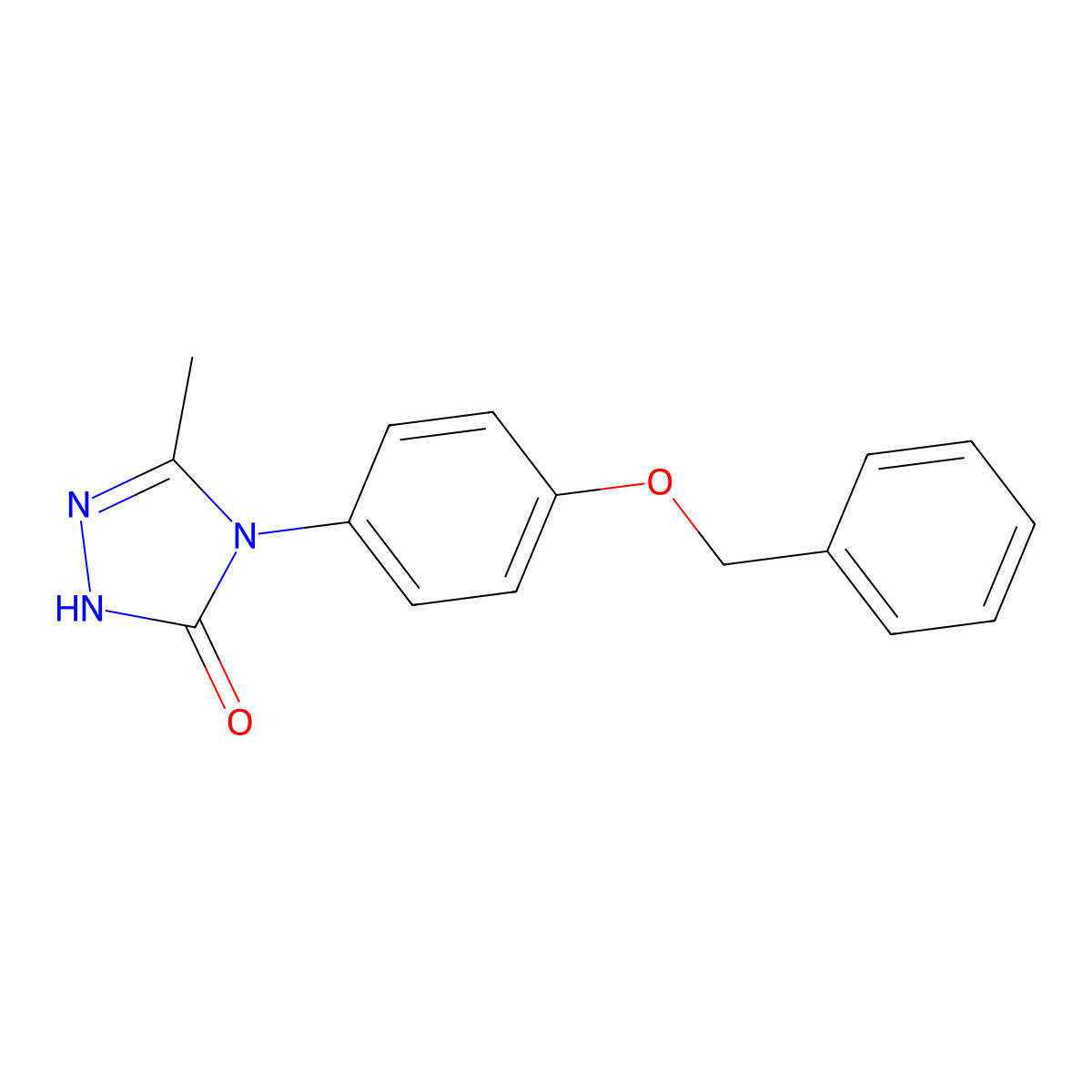 4-[4-(benzyloxy)phenyl]-5-methyl-2,4-dihydro-3H-1,2,4-triazol-3-one molecular structure, CAS 860786-34-1
