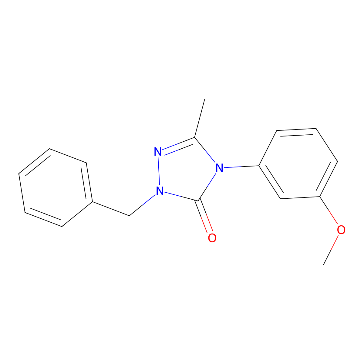 2-benzyl-4-(3-methoxyphenyl)-5-methyl-2,4-dihydro-3H-1,2,4-triazol-3-one molecular structure, CAS 860786-35-2