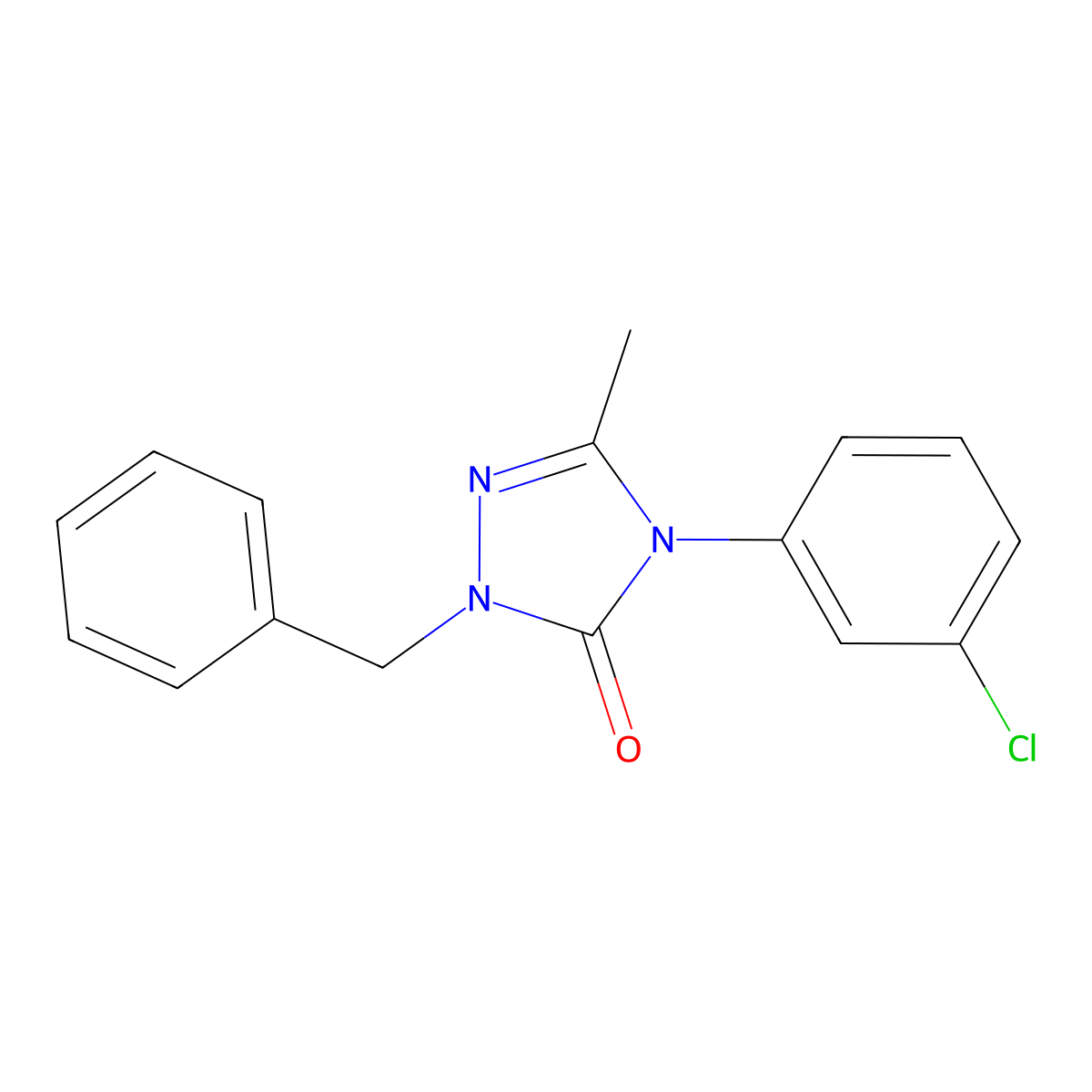 2-Benzyl-4-(3-chlorophenyl)-5-methyl-1,2,4-triazol-3-one molecular structure, CAS 860786-43-2