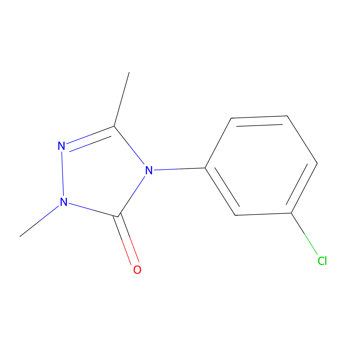 4-(3-chlorophenyl)-2,5-dimethyl-2,4-dihydro-3H-1,2,4-triazol-3-one molecular structure, CAS 860786-44-3