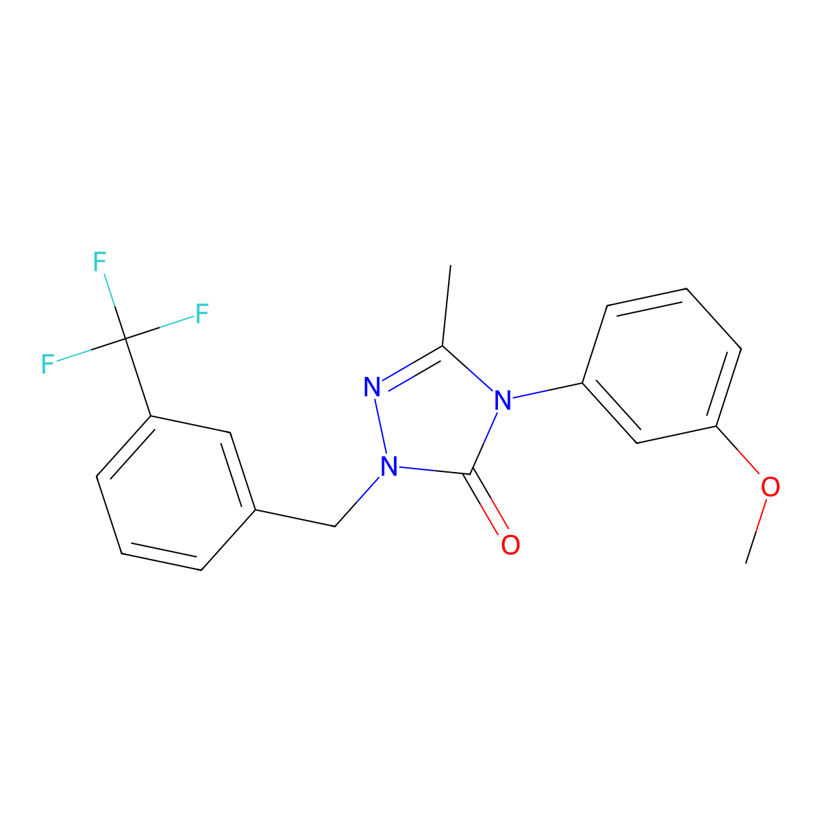 4-(3-methoxyphenyl)-5-methyl-2-[3-(trifluoromethyl)benzyl]-2,4-dihydro-3H-1,2,4-triazol-3-one molecular structure, CAS 860786-46-5