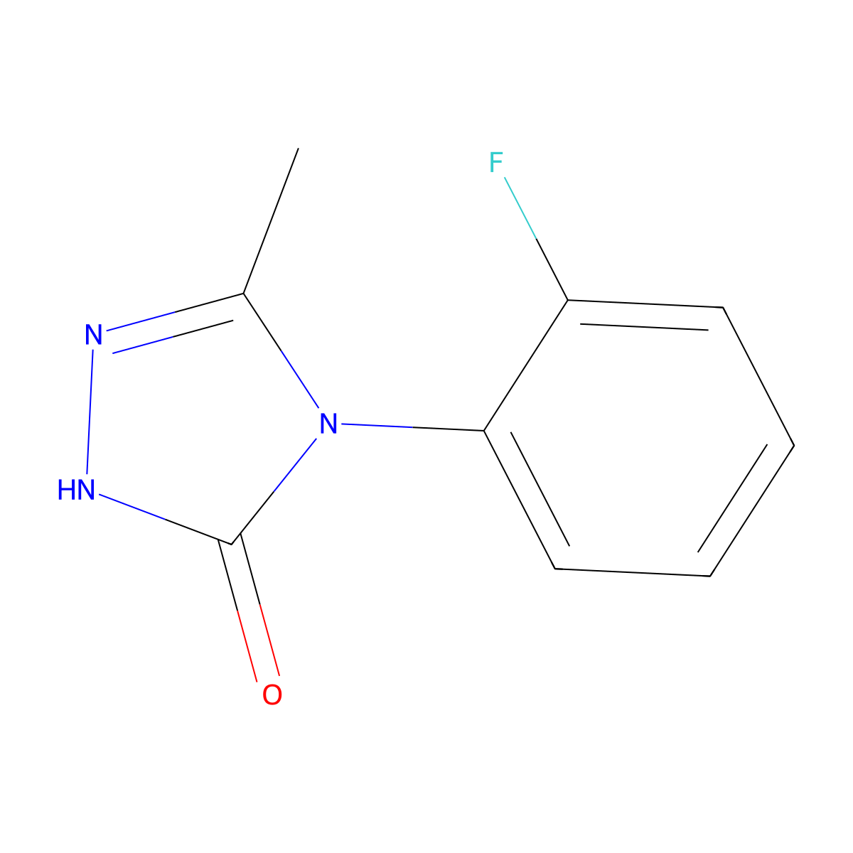 4-(2-fluorophenyl)-5-methyl-2,4-dihydro-3H-1,2,4-triazol-3-one molecular structure, CAS 860786-49-8