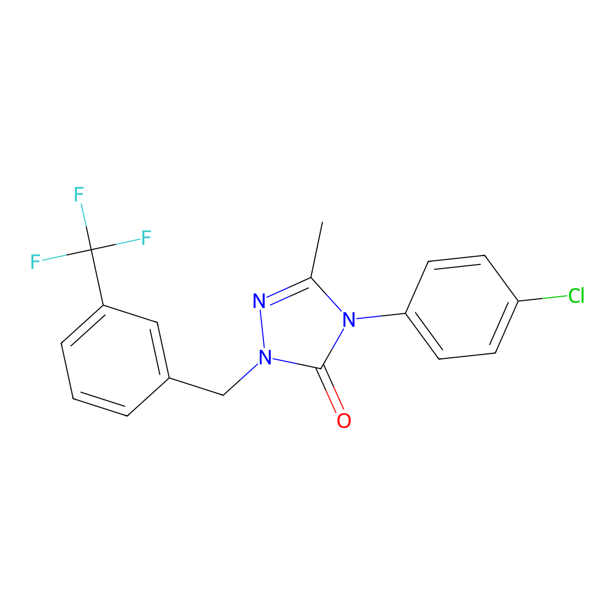 4-(4-chlorophenyl)-5-methyl-2-[3-(trifluoromethyl)benzyl]-2,4-dihydro-3H-1,2,4-triazol-3-one molecular structure, CAS 860786-62-5