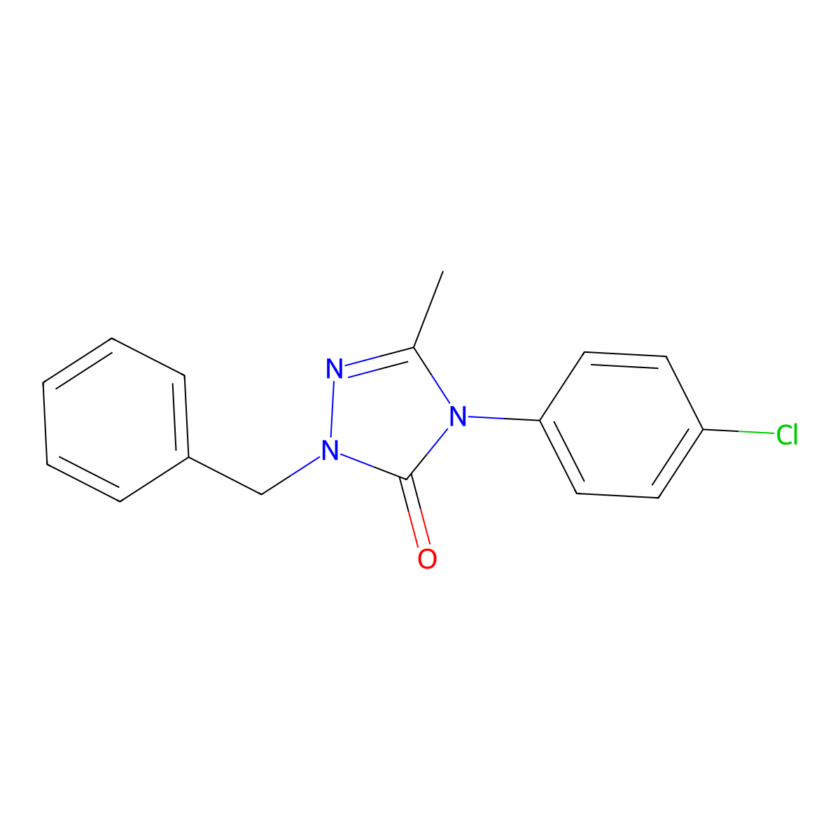 2-Benzyl-4-(4-chlorophenyl)-5-methyl-1,2,4-triazol-3-one molecular structure, CAS 860786-64-7